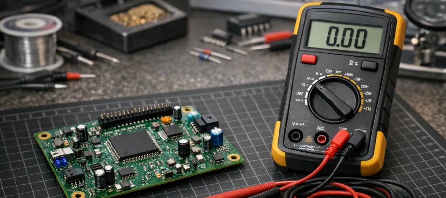 DIY-Platinen messen und pruefen: So arbeiten Sie mit dem Multimeter auf Leiterplatten