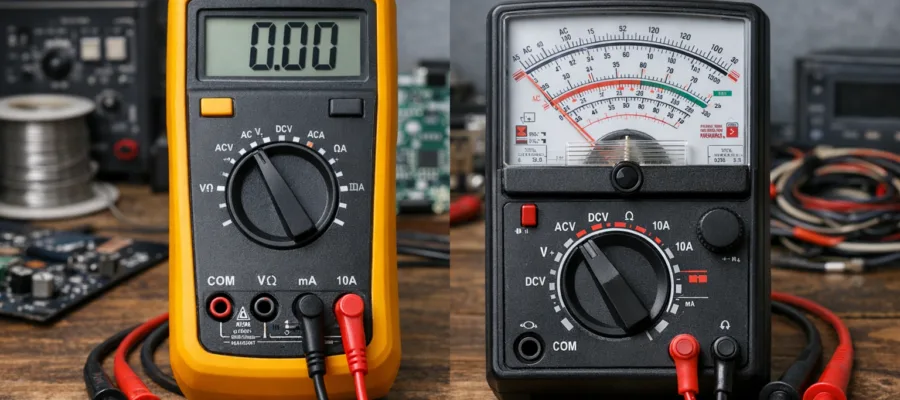 Multimeter Typen im Vergleich: Digital vs. Analog Multimeter