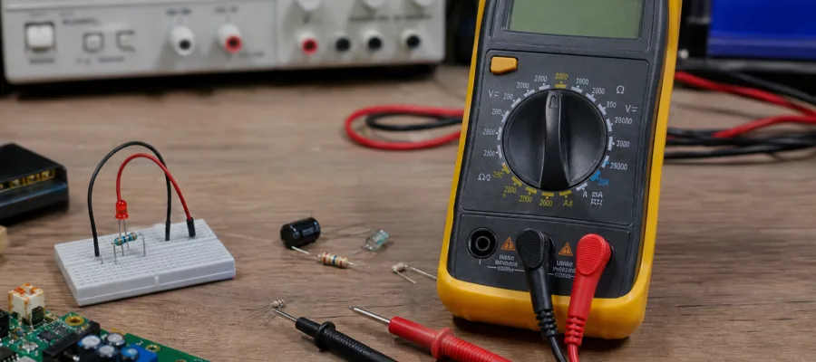 Multimeter-Grundlagen fuer DIY-Enthusiasten: So messen Sie Spannung, Strom und Widerstand richtig