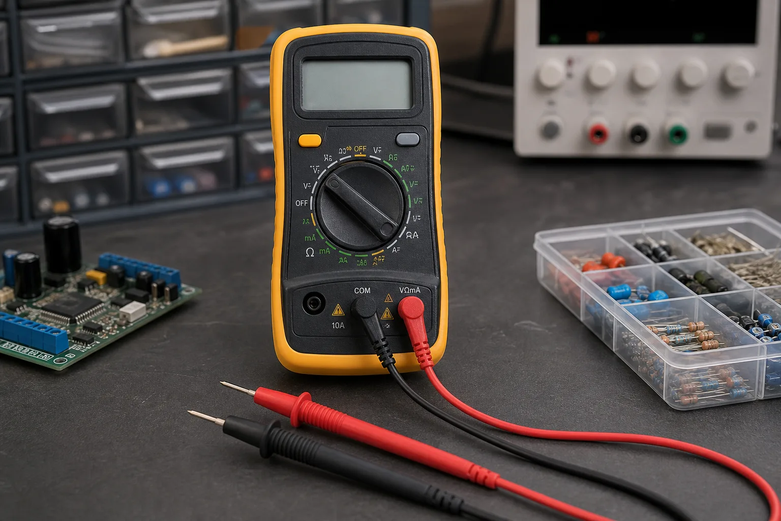 Multimeter Messmodi erklaert: Spannung, Strom und Widerstand richtig messen